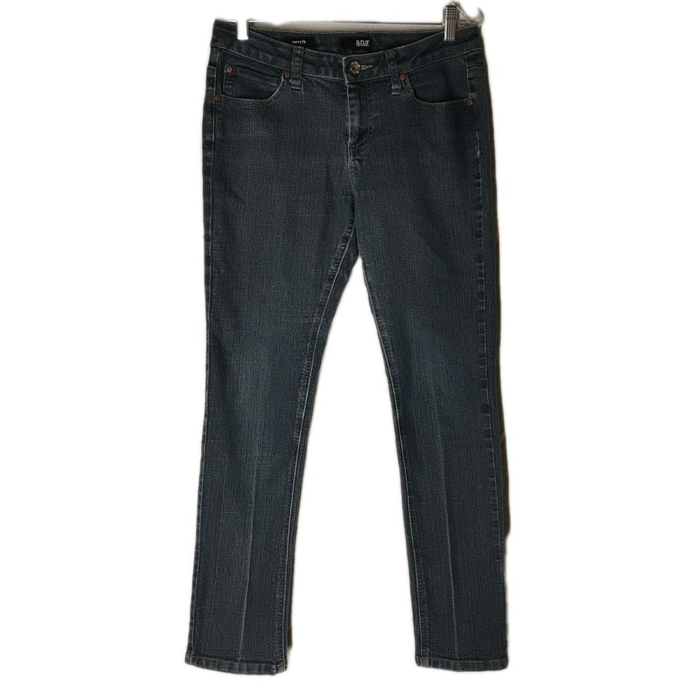 A N A Curvy Fit Women's Sz 8‎ (30x29) Dark Wash Denim Blue Jeans